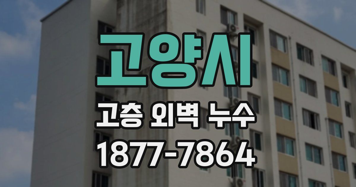 고양시 고층 외벽 누수