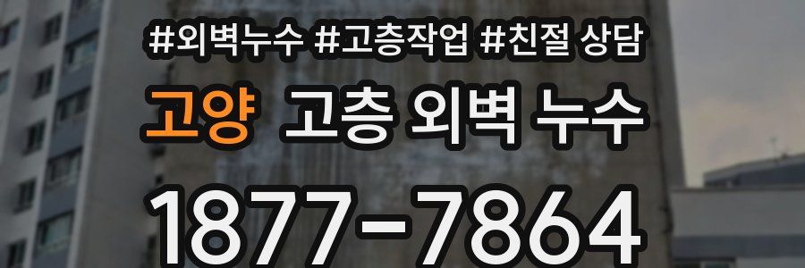 고양 고층 외벽 누수