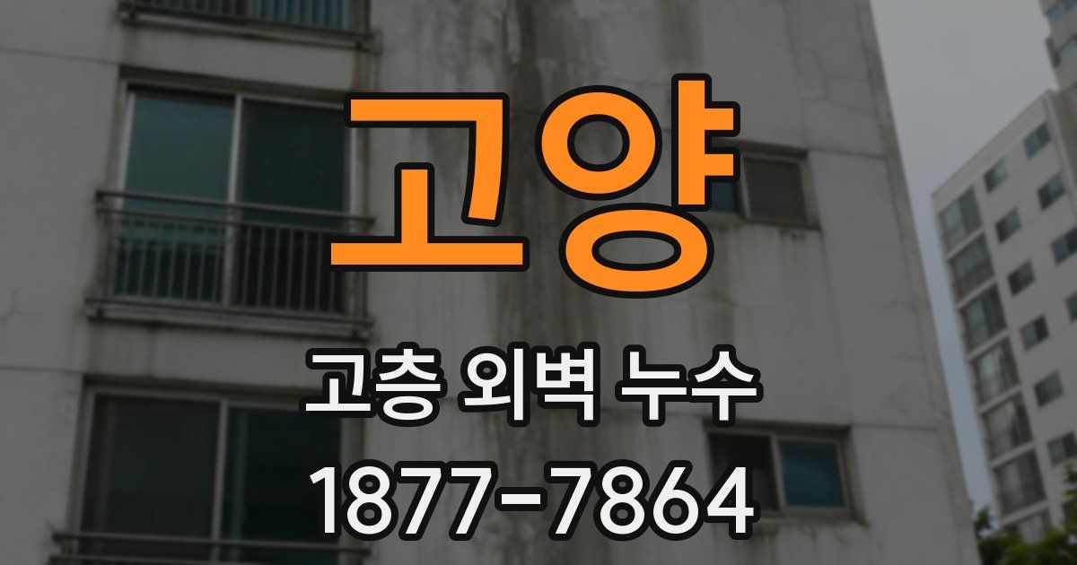 고양 고층 외벽 누수
