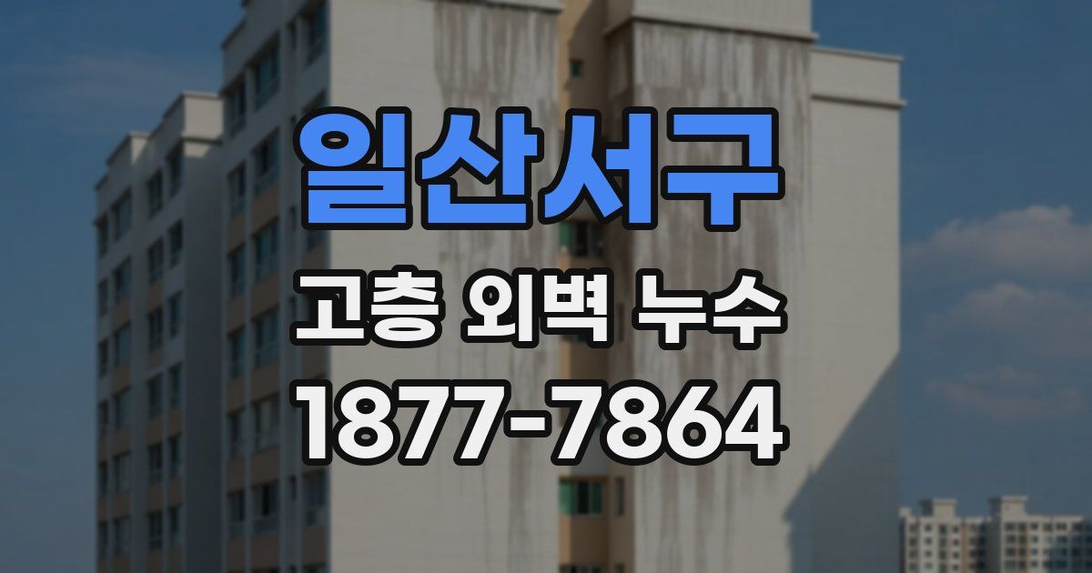 일산서구 고층 외벽 누수