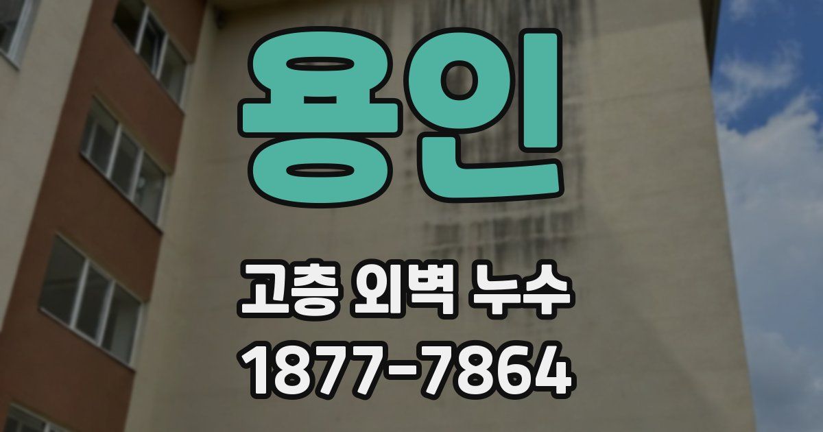 용인 고층 외벽 누수