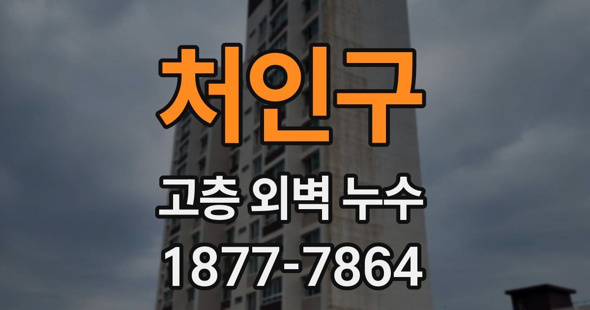 처인구 고층 외벽 누수