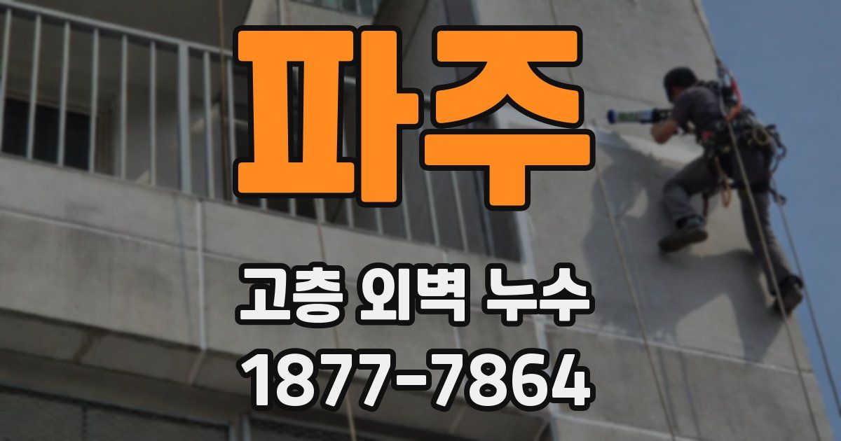파주 고층 외벽 누수