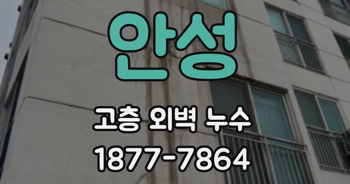 안성 고층 외벽 누수