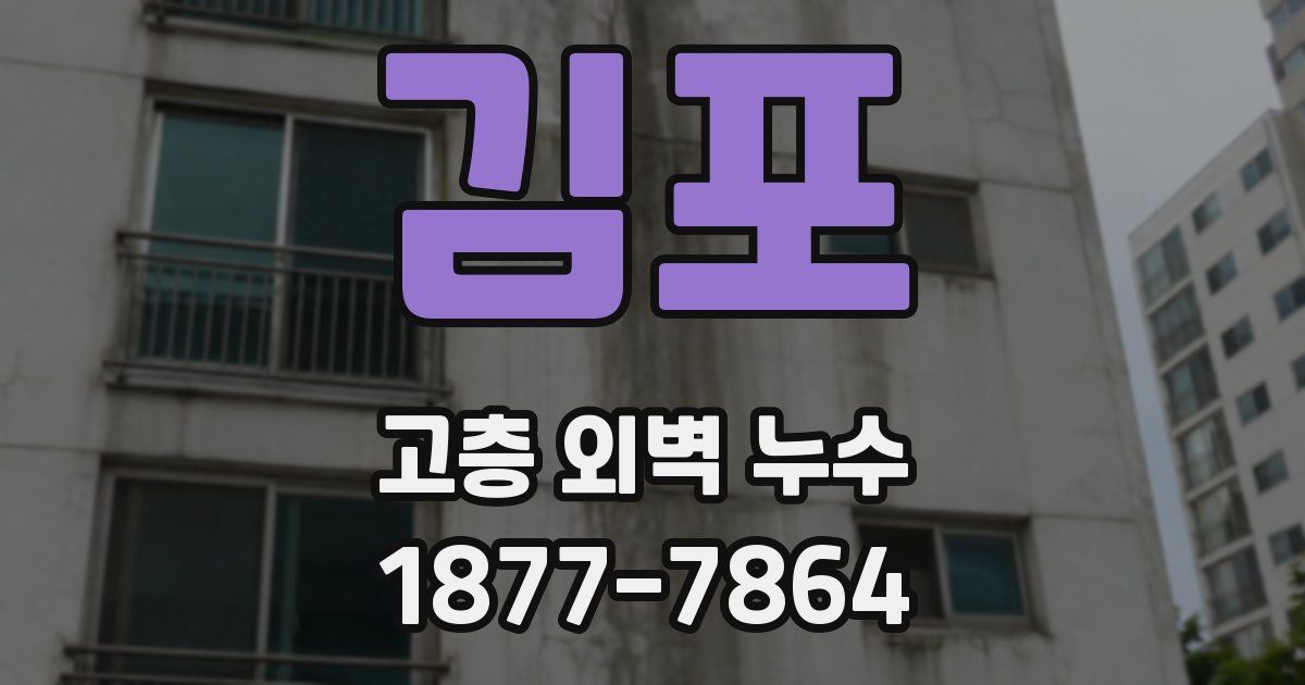 김포 고층 외벽 누수