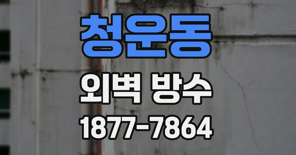 청운동 외벽 방수