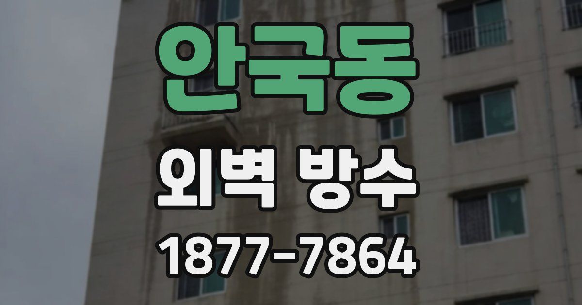 안국동 외벽 방수
