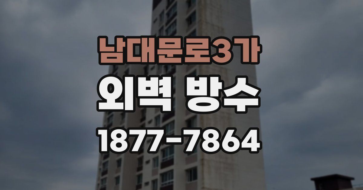 남대문로3가 외벽 방수