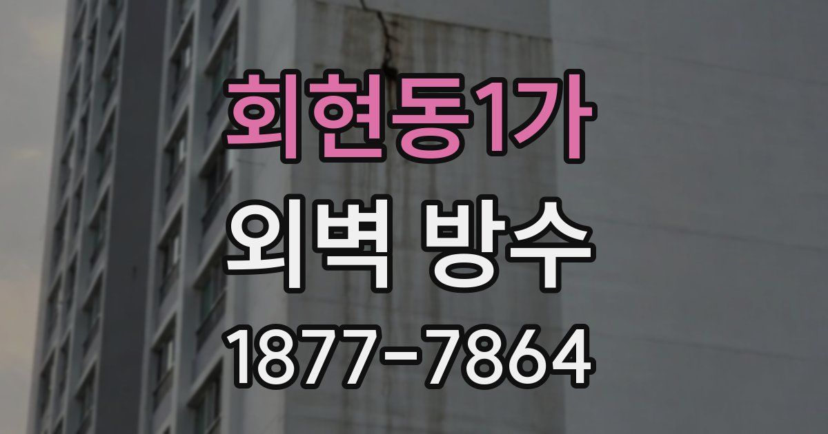 회현동1가 외벽 방수