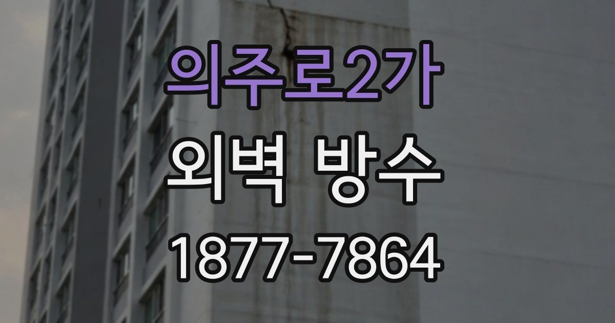 의주로2가 외벽 방수