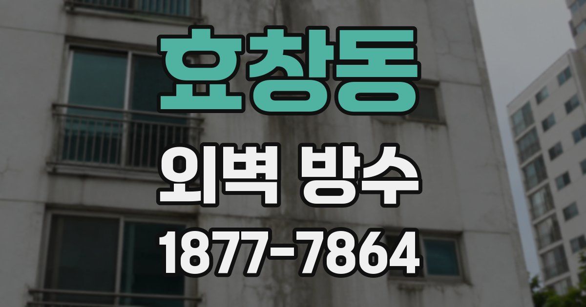 효창동 외벽 방수