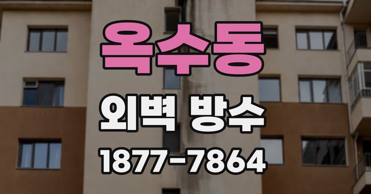 옥수동 외벽 방수