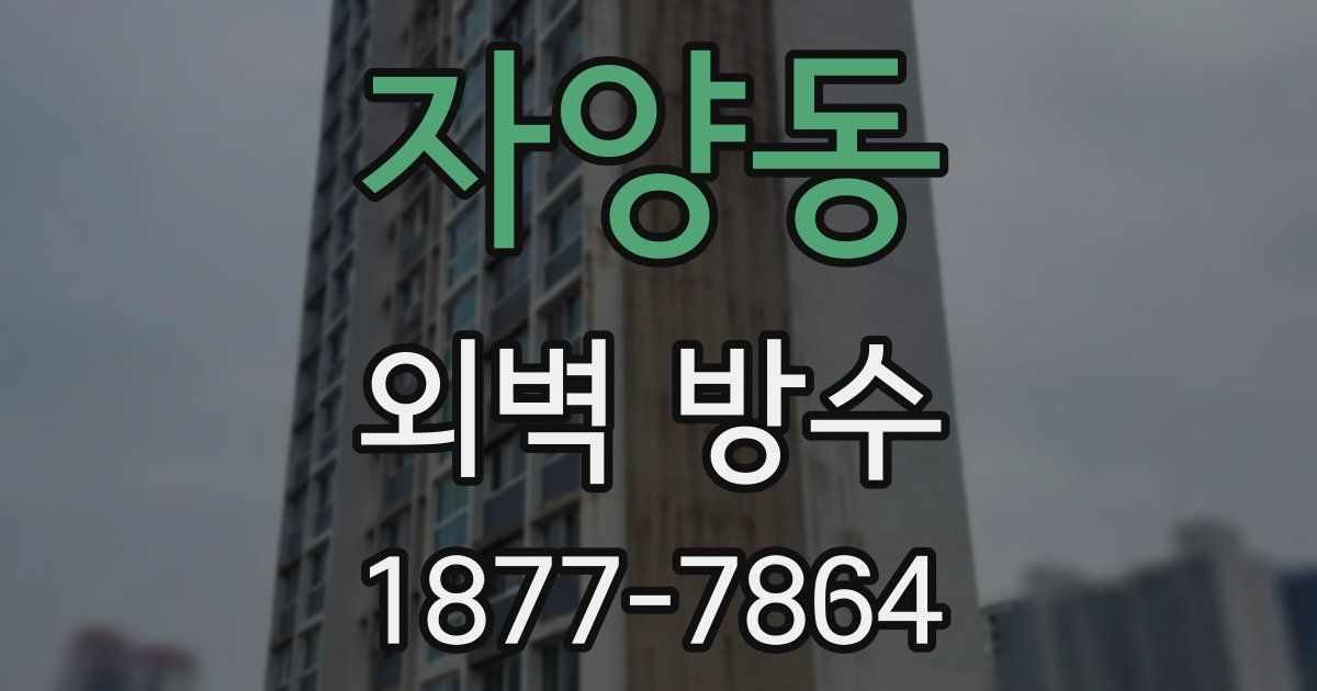 자양동 외벽 방수