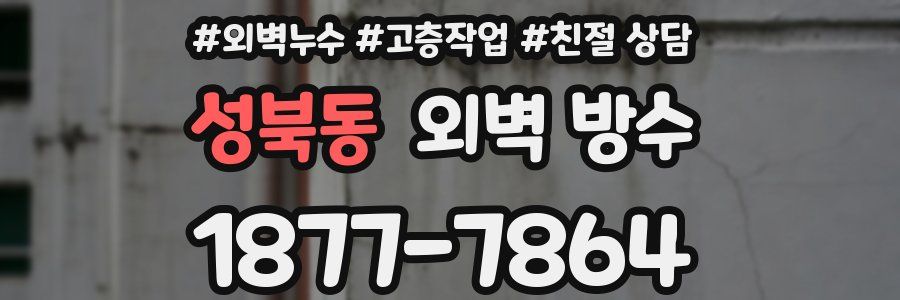 성북동 외벽 방수