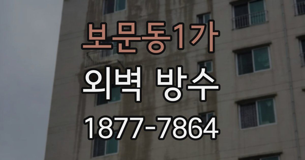 보문동1가 외벽 방수