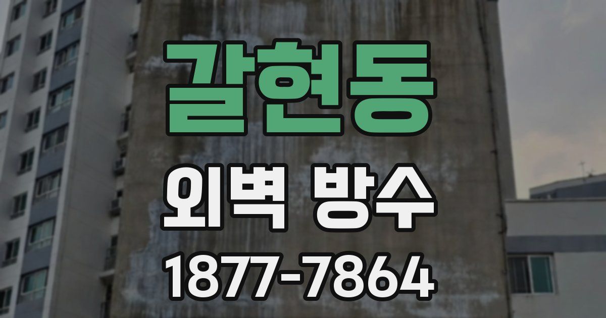 갈현동 외벽 방수