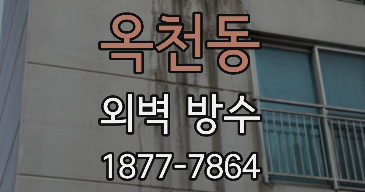 옥천동 외벽 방수