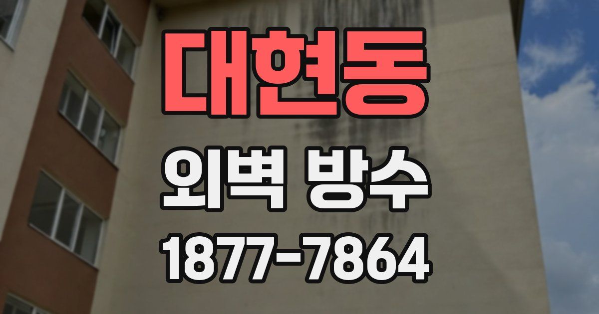 대현동 외벽 방수