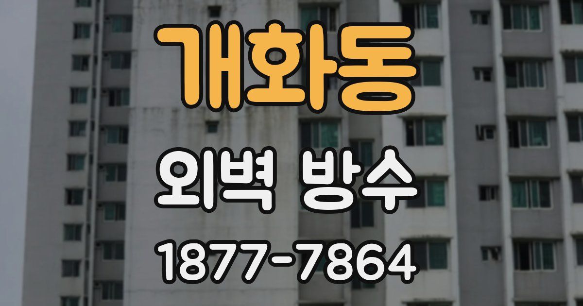 개화동 외벽 방수