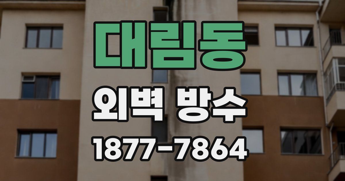 대림동 외벽 방수