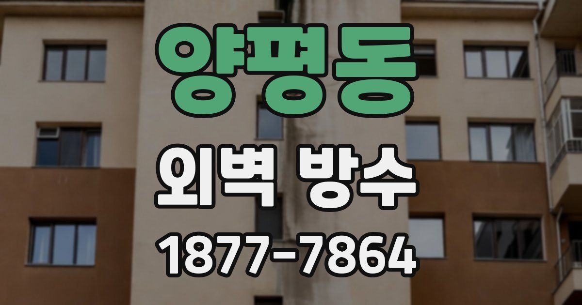 양평동 외벽 방수