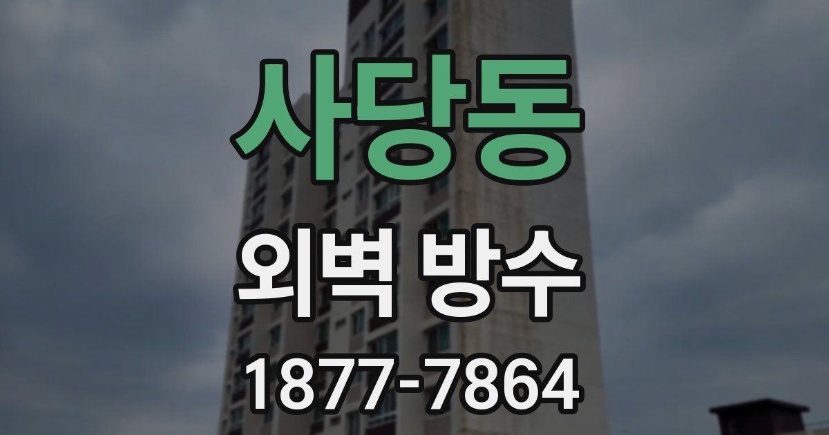 사당동 외벽 방수