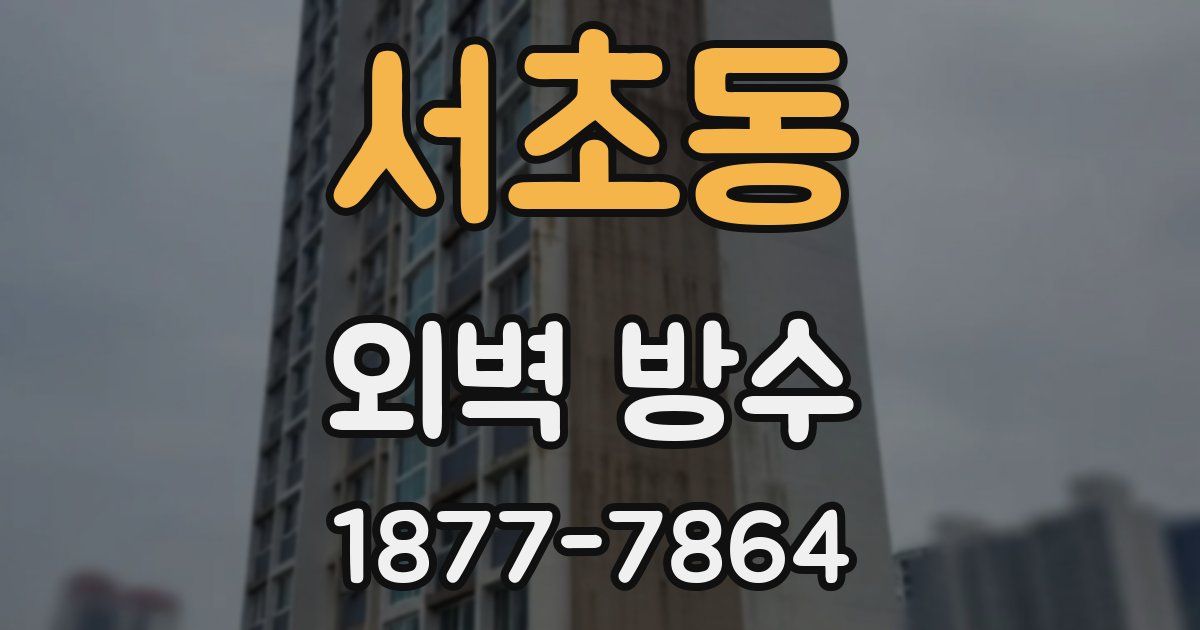 서초동 외벽 방수