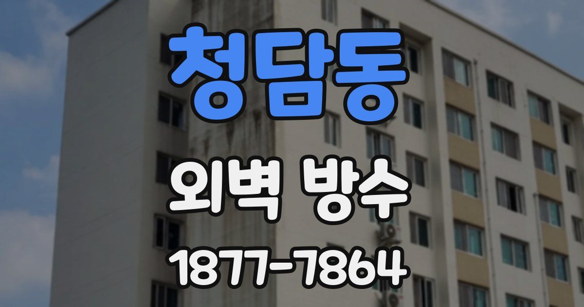 청담동 외벽 방수