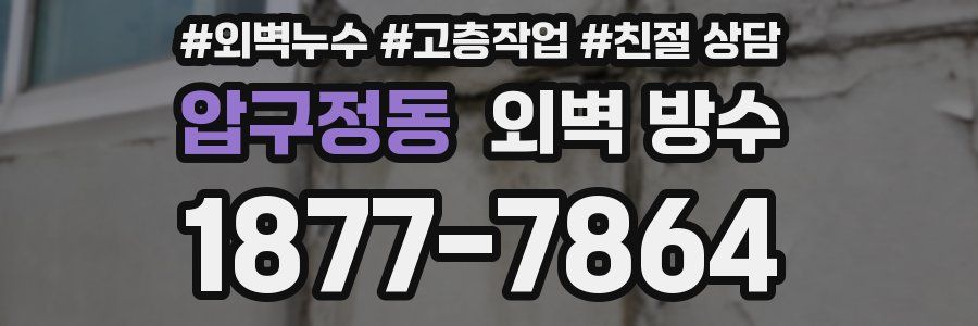 압구정동 외벽 방수