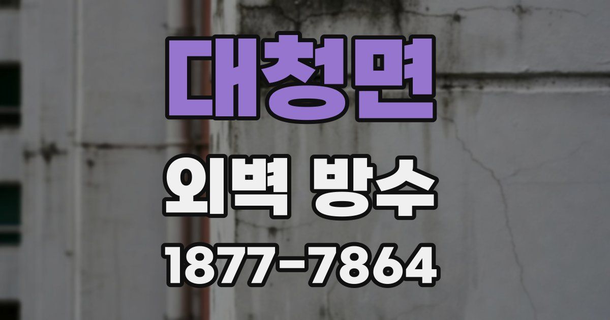 대청면 외벽 방수