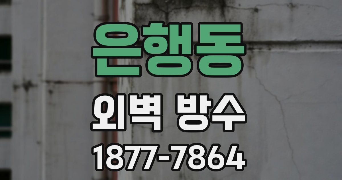은행동 외벽 방수