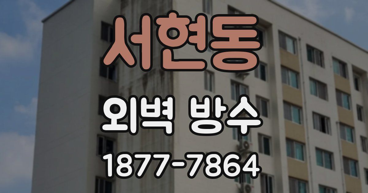 서현동 외벽 방수