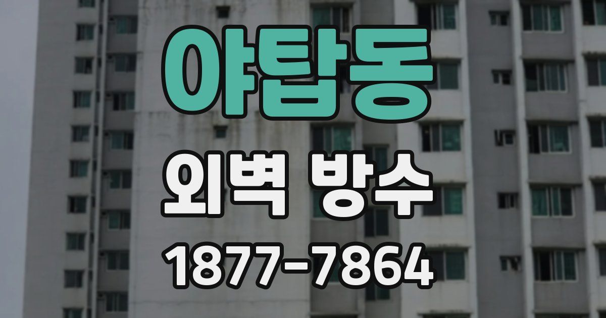 야탑동 외벽 방수