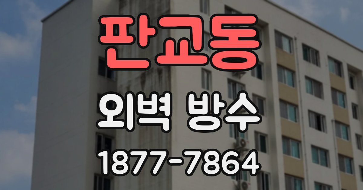 판교동 외벽 방수