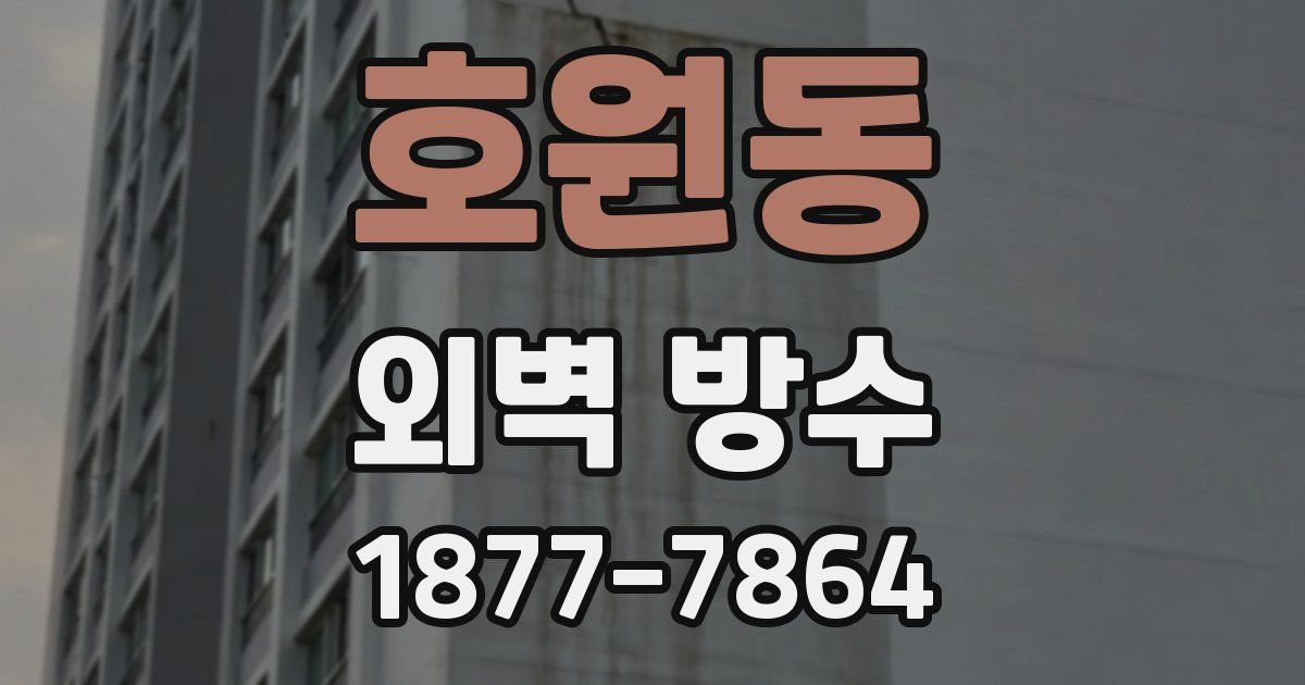호원동 외벽 방수