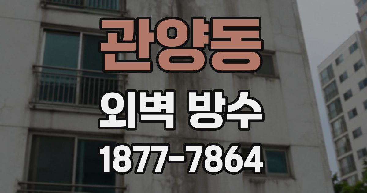 관양동 외벽 방수