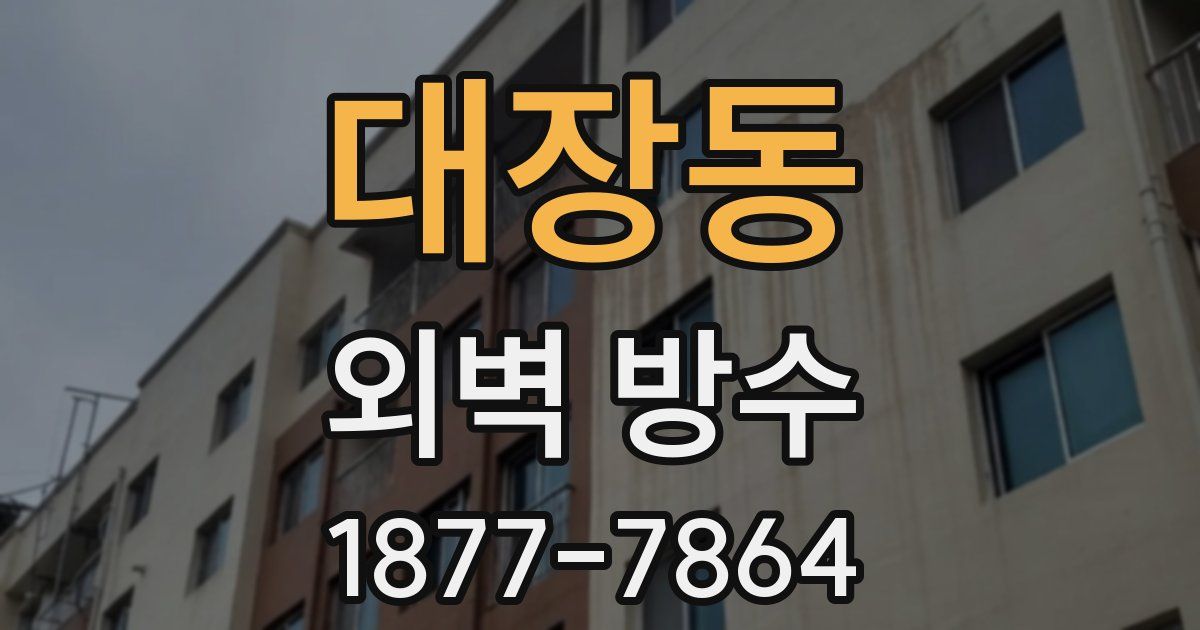 대장동 외벽 방수