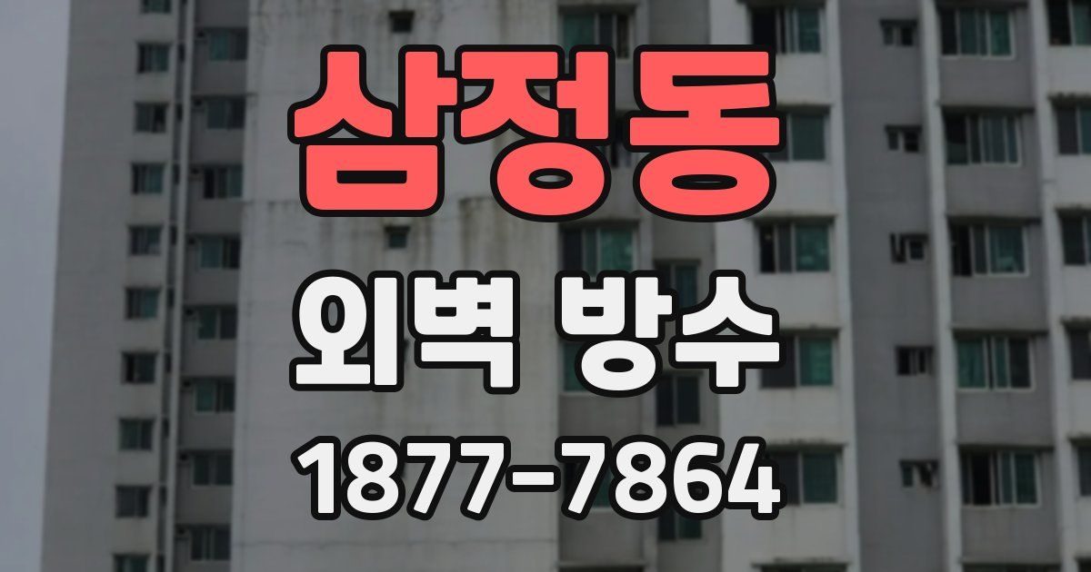 삼정동 외벽 방수