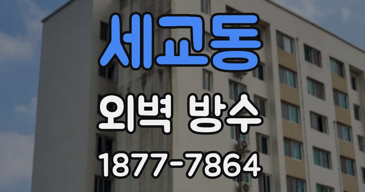 세교동 외벽 방수