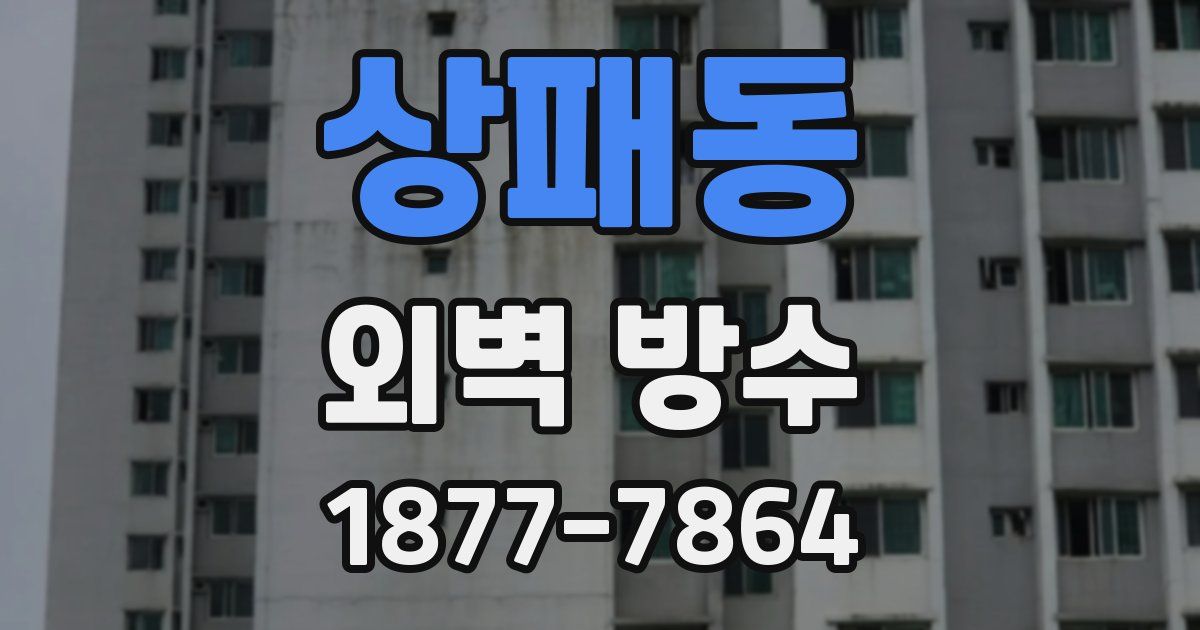 상패동 외벽 방수
