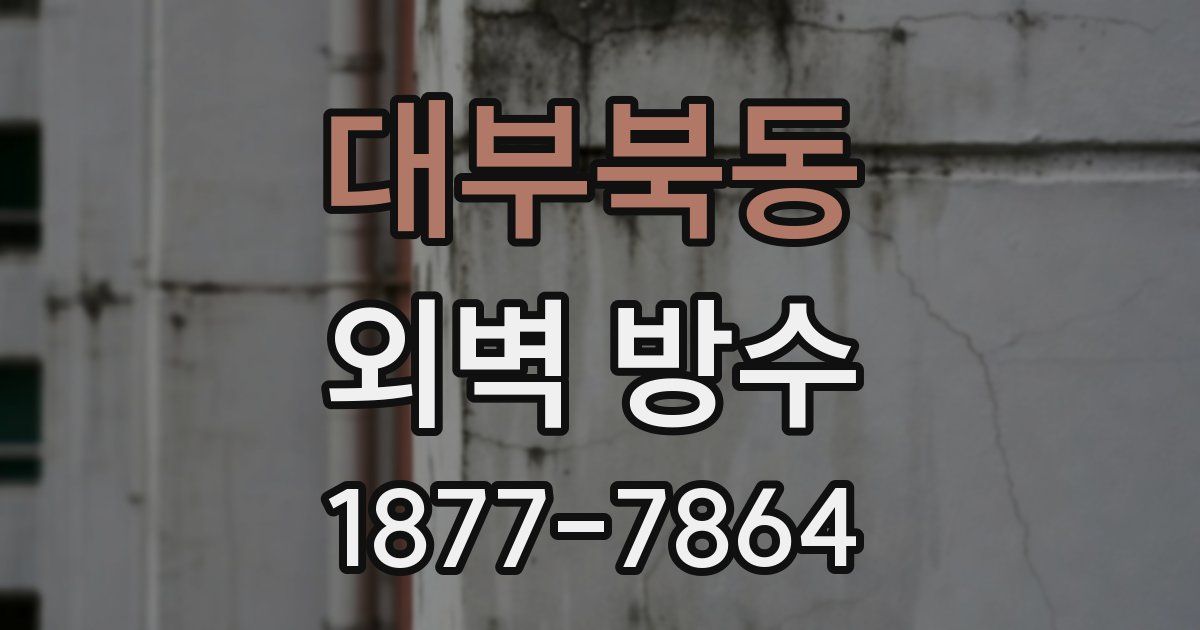 대부북동 외벽 방수