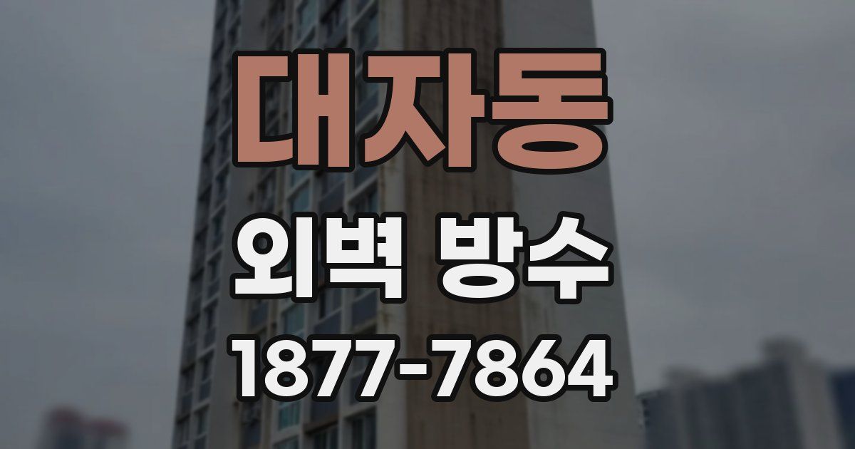 대자동 외벽 방수