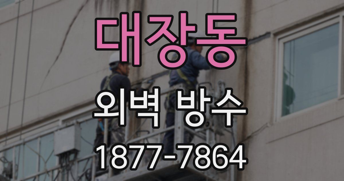 대장동 외벽 방수