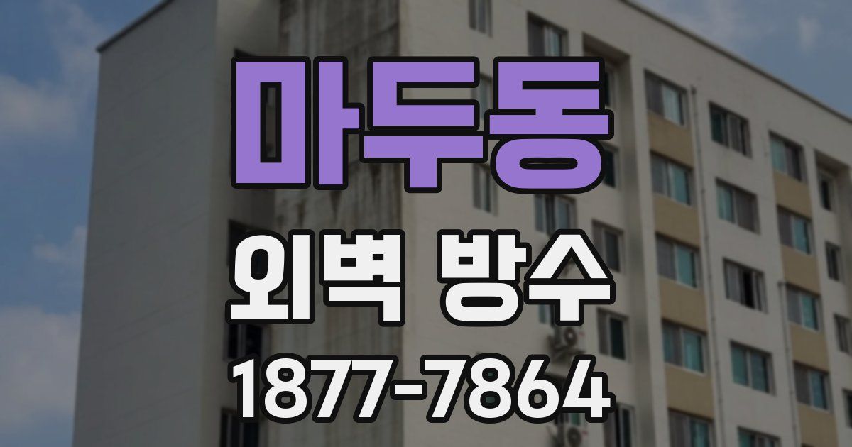 마두동 외벽 방수