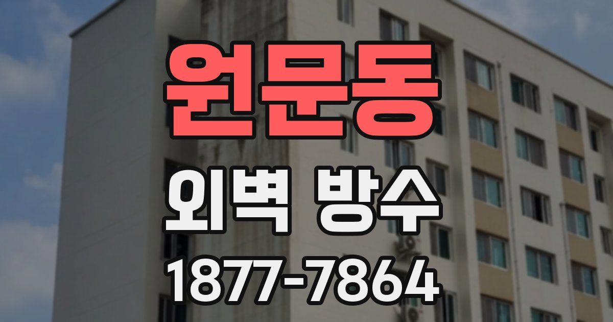 원문동 외벽 방수