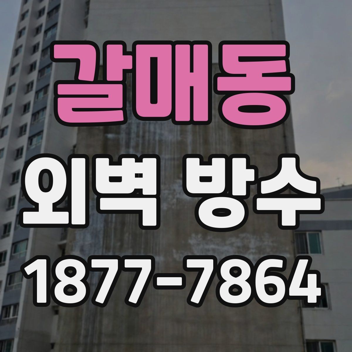 갈매동 외벽 방수 공사 후 하자 예방을 위한 관리