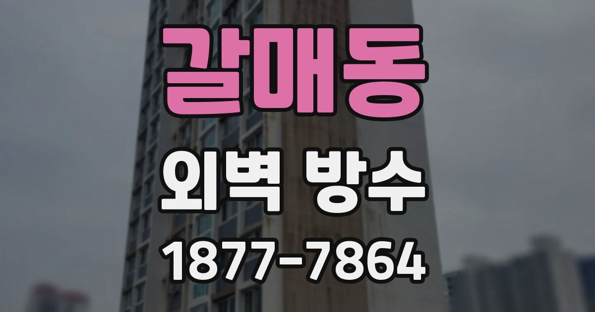 갈매동 외벽 방수