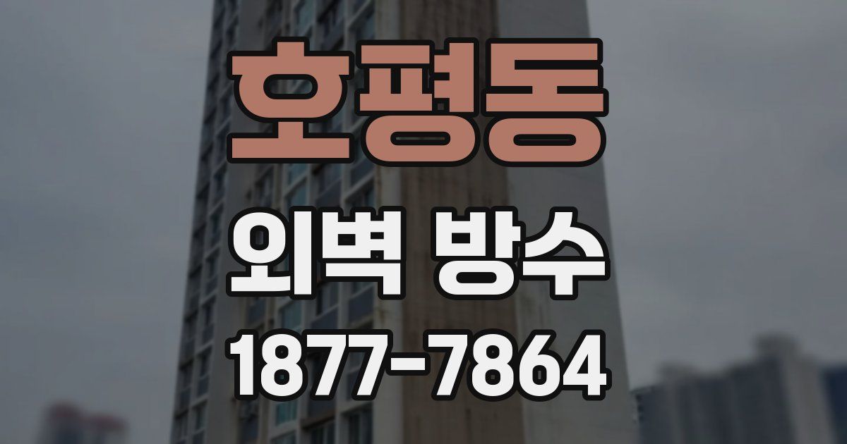 호평동 외벽 방수