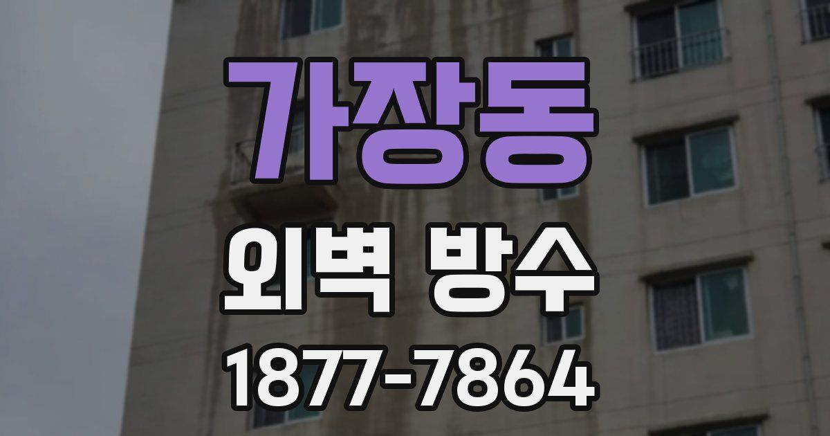 가장동 외벽 방수