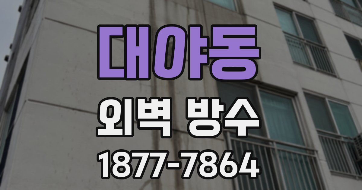 대야동 외벽 방수